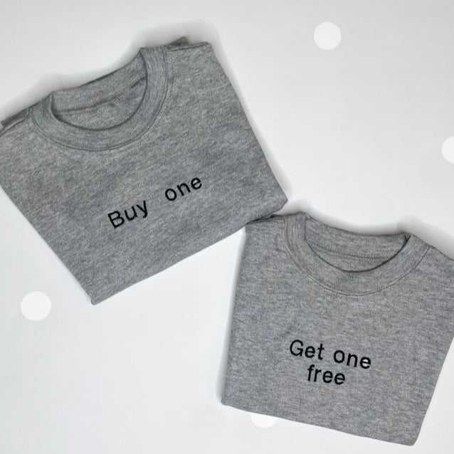 Buy one, Get one free T-shirt set