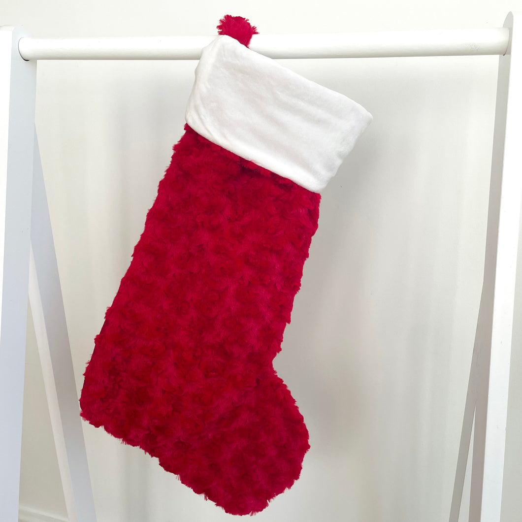 Premium Red Personalised Christmas Stocking