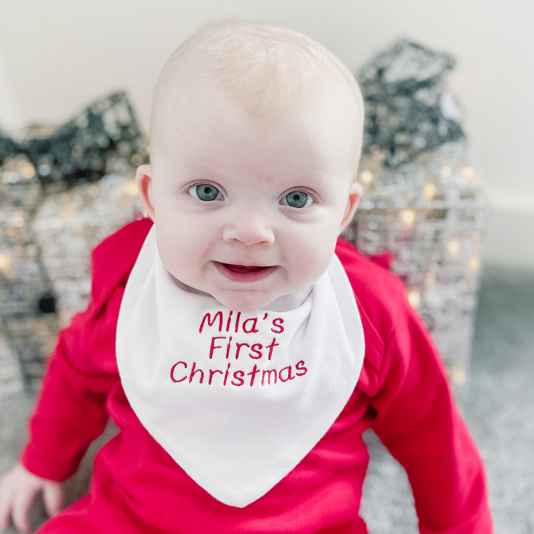 First Christmas bib