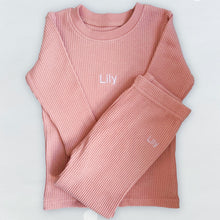 Load image into Gallery viewer, Personalised Ribbed Loungewear

